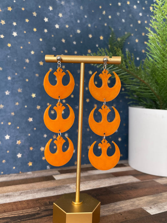 Rebel Alliance 3D Earrings - Star wars Rebel Alliance Symbol