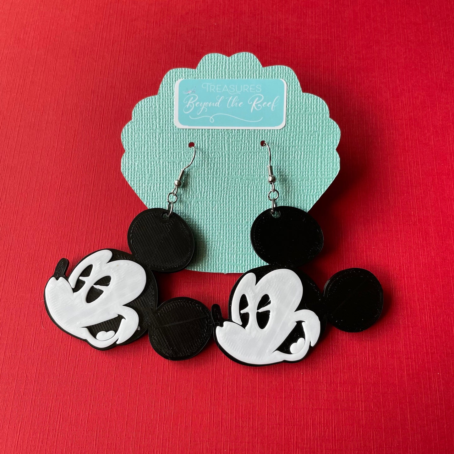 3D printed Classic Mickey and Minnie earrings - Mickey earrings - Minnie Earrings - 3D printed earrings- Disney earrings