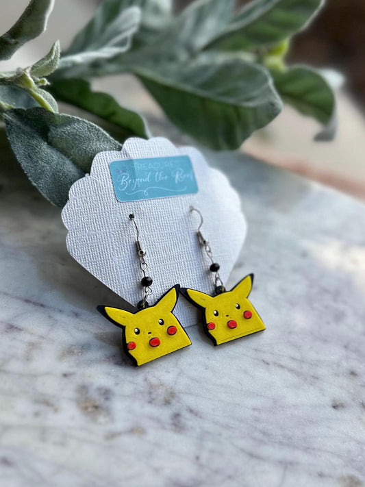 Surprised Pikachu Face - 3D Printed Pikachu earrings - Pikachu meme earrings - Pikachu