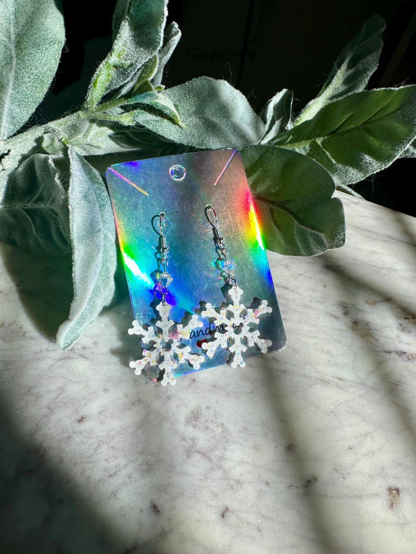 3D Printed Frozen Inspired Earrings - Snowgie earrings - Elsa Snowflake - Mickey Snowflake earrings - Winter Earrings - Snowman