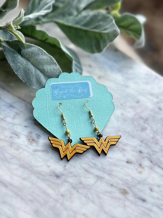 Super Hero Earrings - 3D printed Justice League earrings - Wonder Woman earrings - Superman - Batman- The Flash earrings - Cosplay earrings