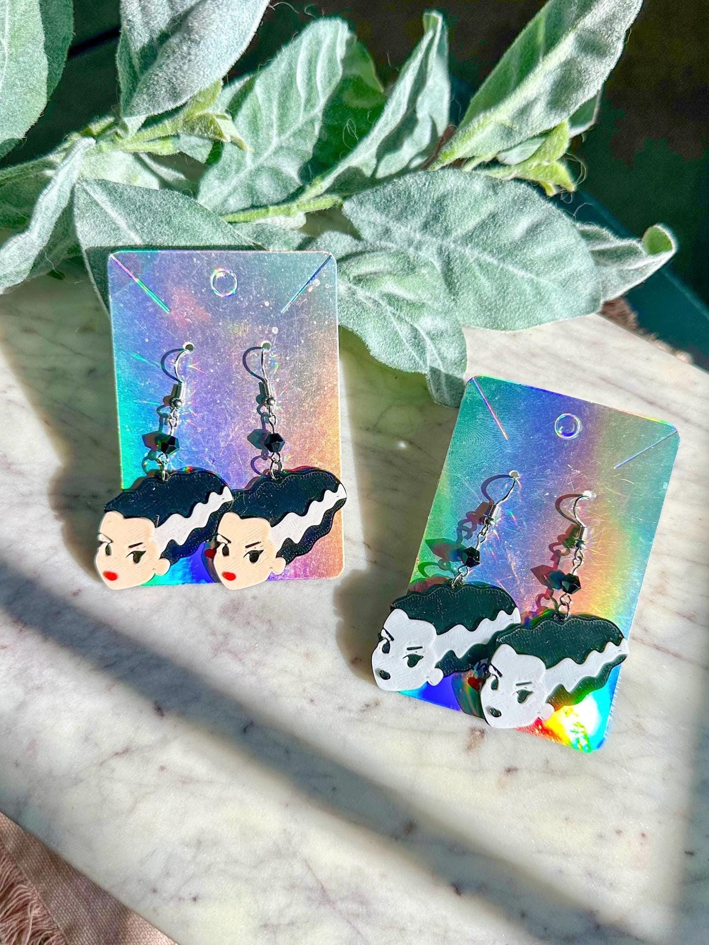 Monster earrings - Frankenstein earrings - Bride of Frankenstein - Universal Epic Universe earrings - Dark Universe