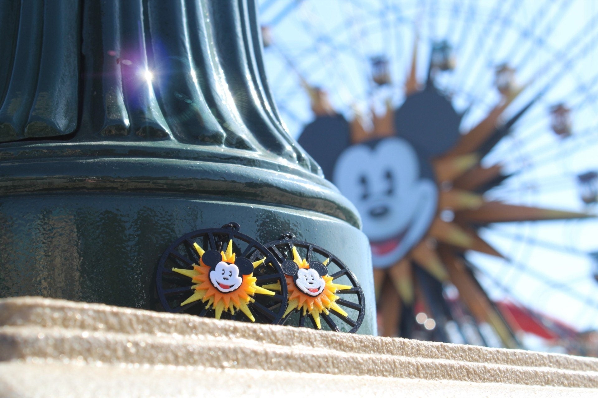 Mickey's Fun Wheel Earring - Pixar Pal Around - 3D Printed Mickey Mouse Ears