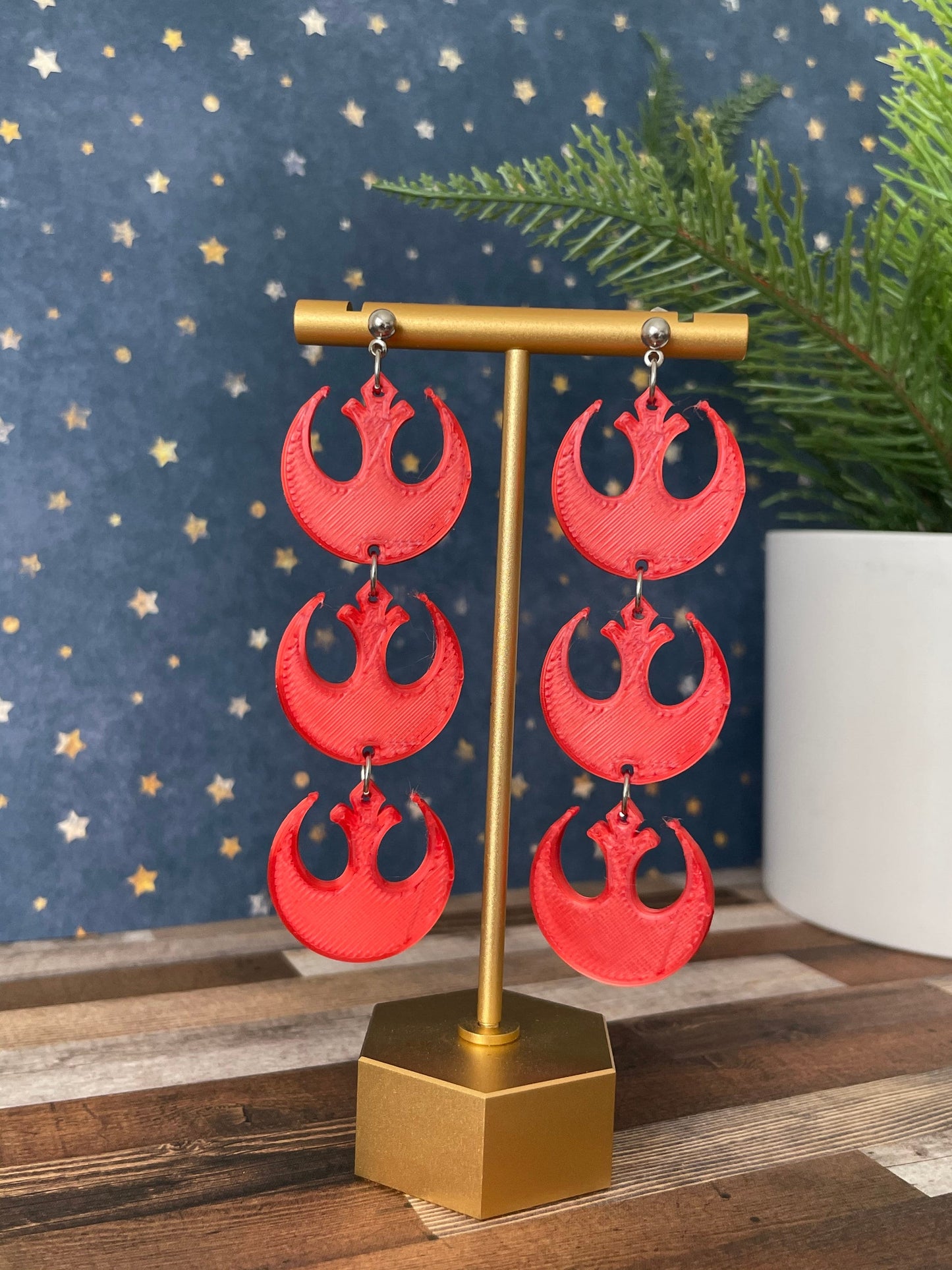 Rebel Alliance 3D Earrings - Star wars Rebel Alliance Symbol