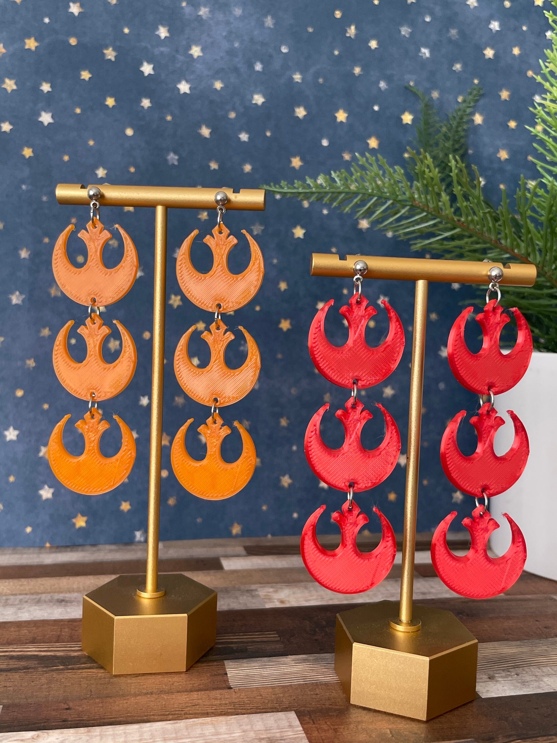 Rebel Alliance 3D Earrings - Star wars Rebel Alliance Symbol