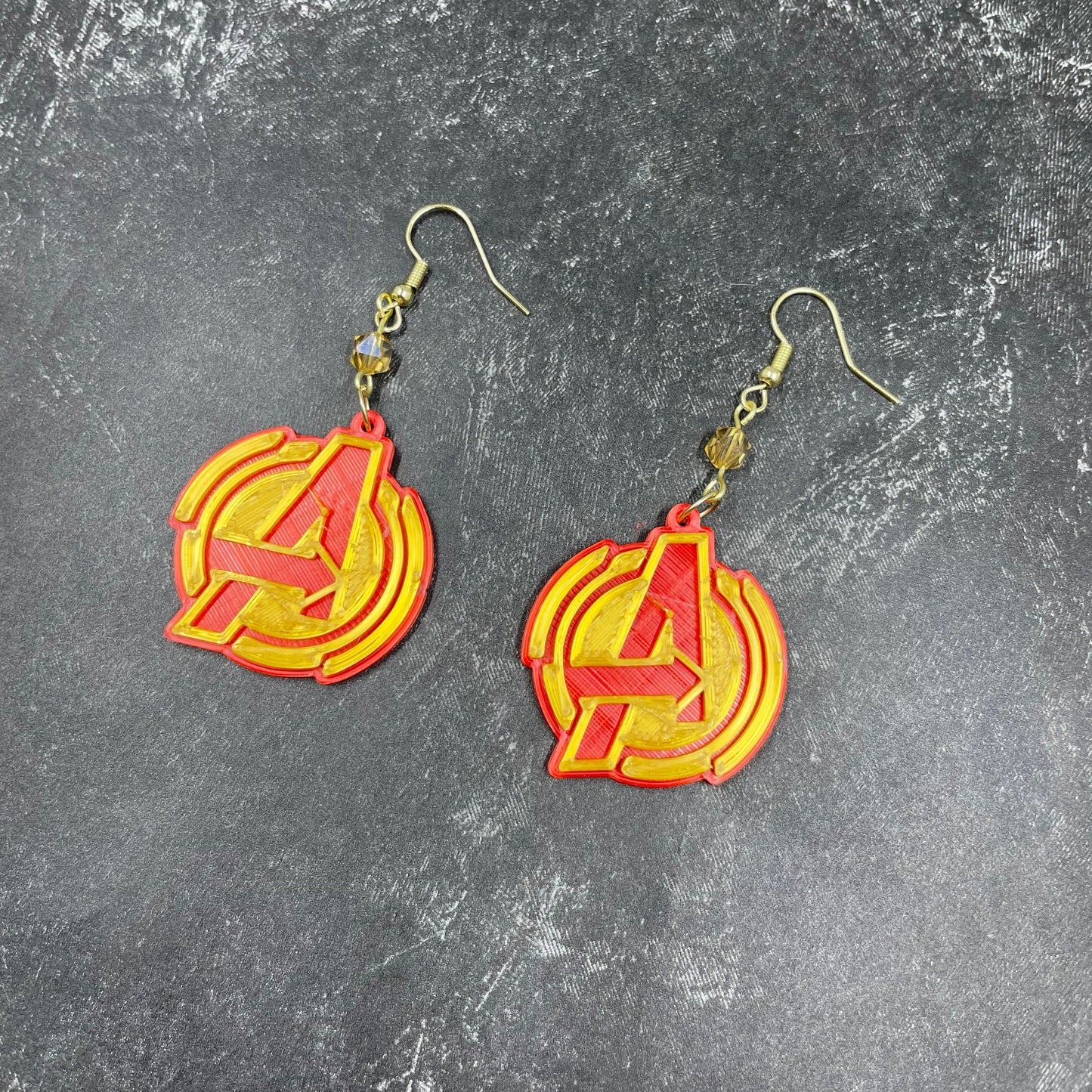 Iron Man Arc Reactor earrings - Avengers Campus Earrings - 3D printed Iron Man earrings