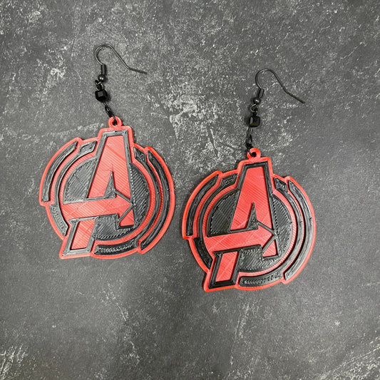 Black Widow 3D printed earrings - Avengers Earrings - Black Widow Avengers Campus Earrings
