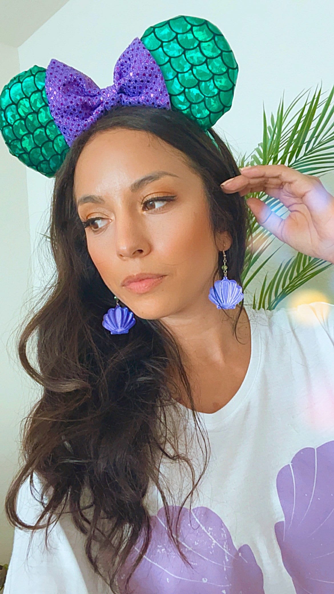 Mermaid Shell Earrings, Seashell Earrings, 3D Printed Sea Shell earrings, Ariel Inspired Earrings, 3D printed mermaid earrings