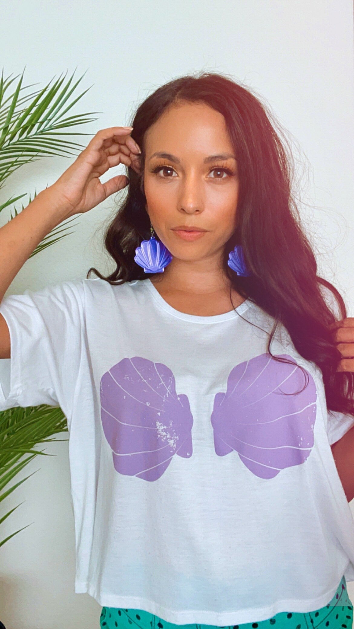 Mermaid Shell Earrings, Seashell Earrings, 3D Printed Sea Shell earrings, Ariel Inspired Earrings, 3D printed mermaid earrings