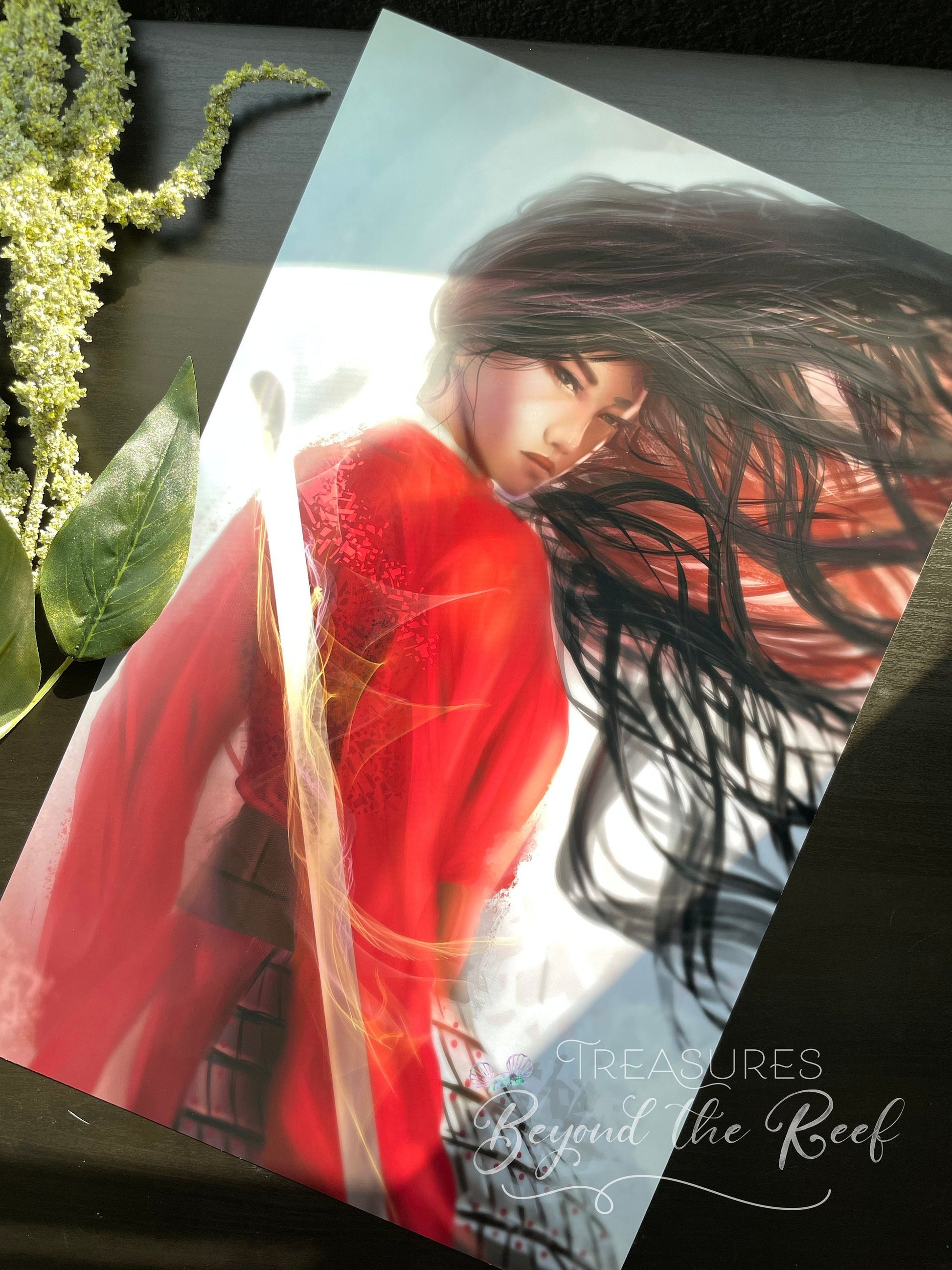 Warrior Princess Digital 11x17" Print - Mulan Art - Mulan Inspired Art Print - Disney Princess Digital Print