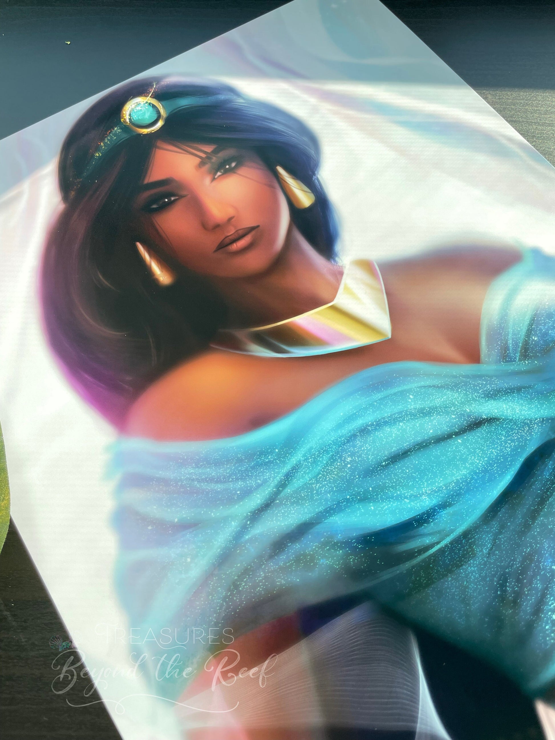 Arabian Princess Digital 11x17" Print - Jasmine Art - Princess Jasmine Inspired Art Print - Disney Princess Digital Print