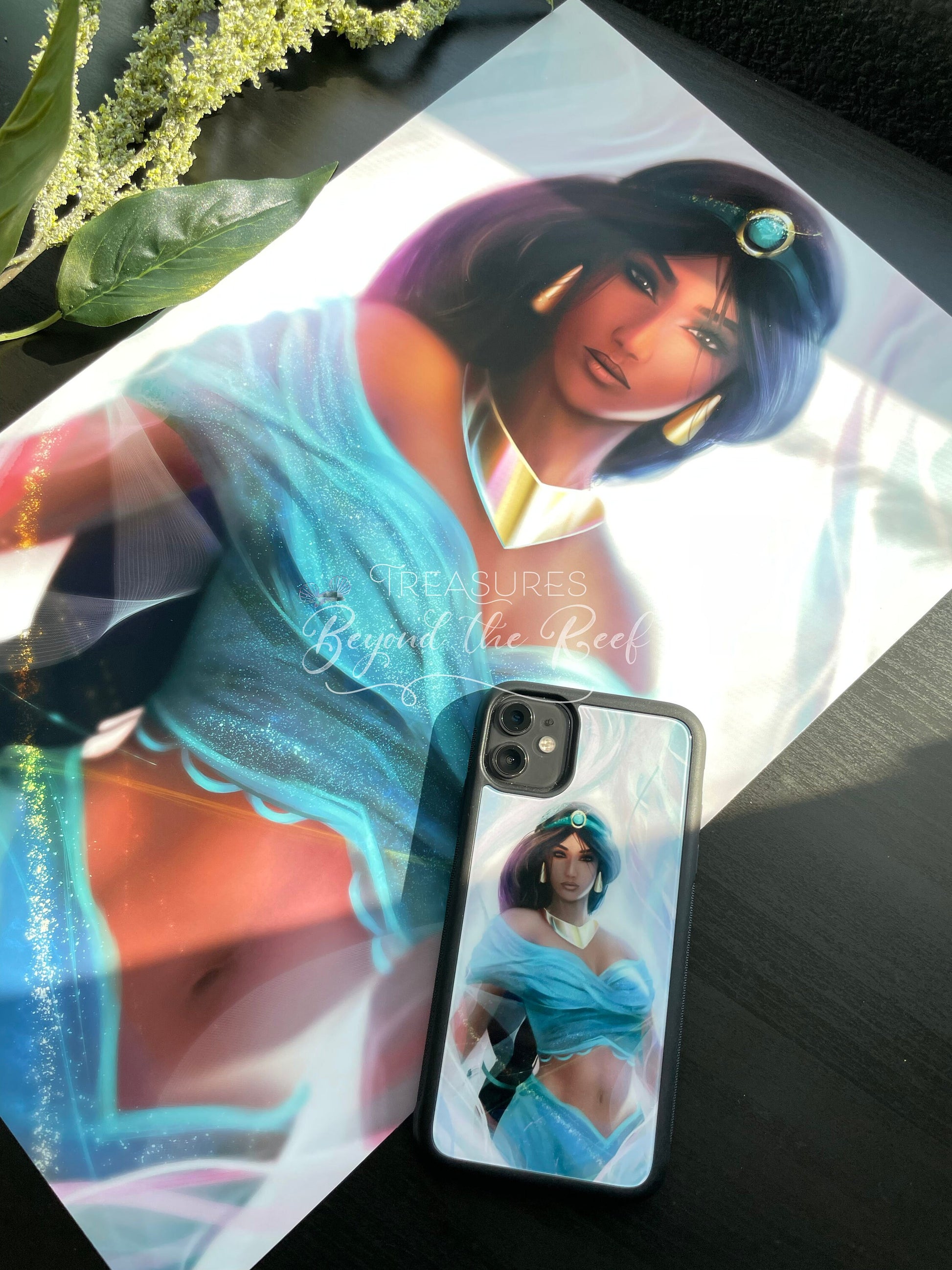 Arabian Princess Digital 11x17" Print - Jasmine Art - Princess Jasmine Inspired Art Print - Disney Princess Digital Print