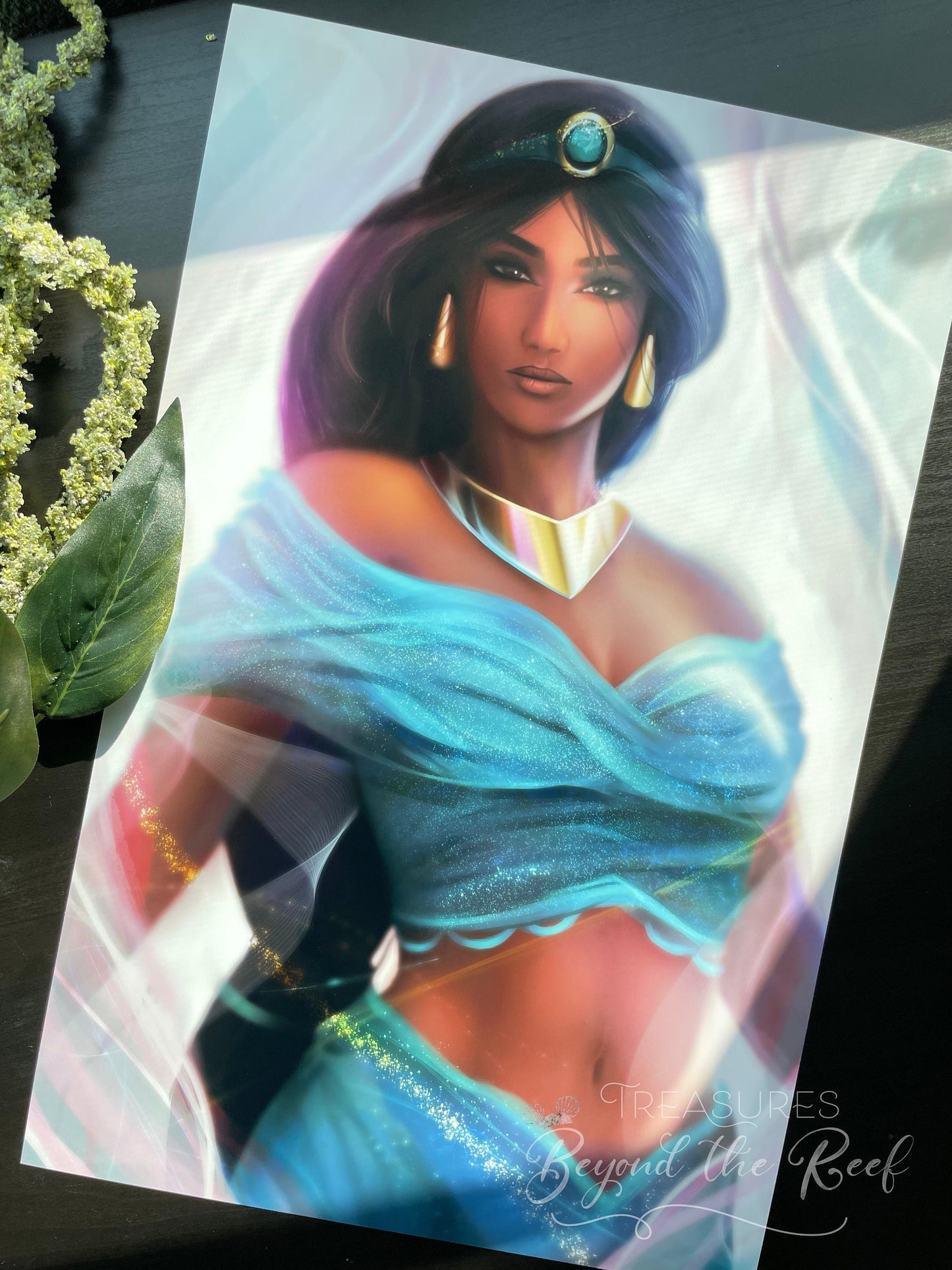 Arabian Princess Digital 11x17" Print - Jasmine Art - Princess Jasmine Inspired Art Print - Disney Princess Digital Print