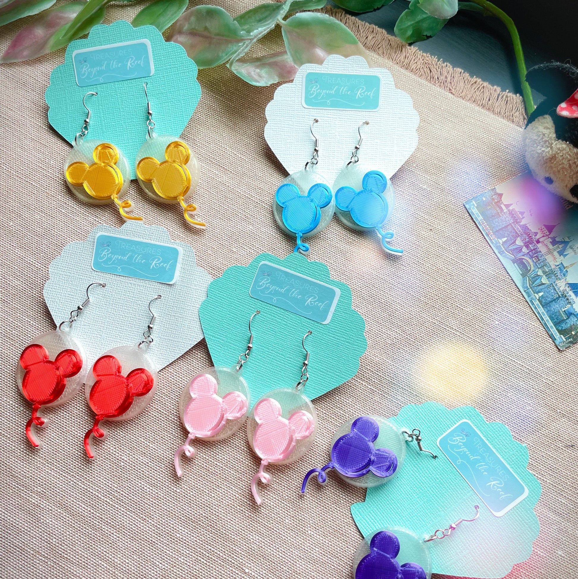 Disneyland Inspired Mouse balloon earrings | Mickey balloon earrings | Disney Balloons