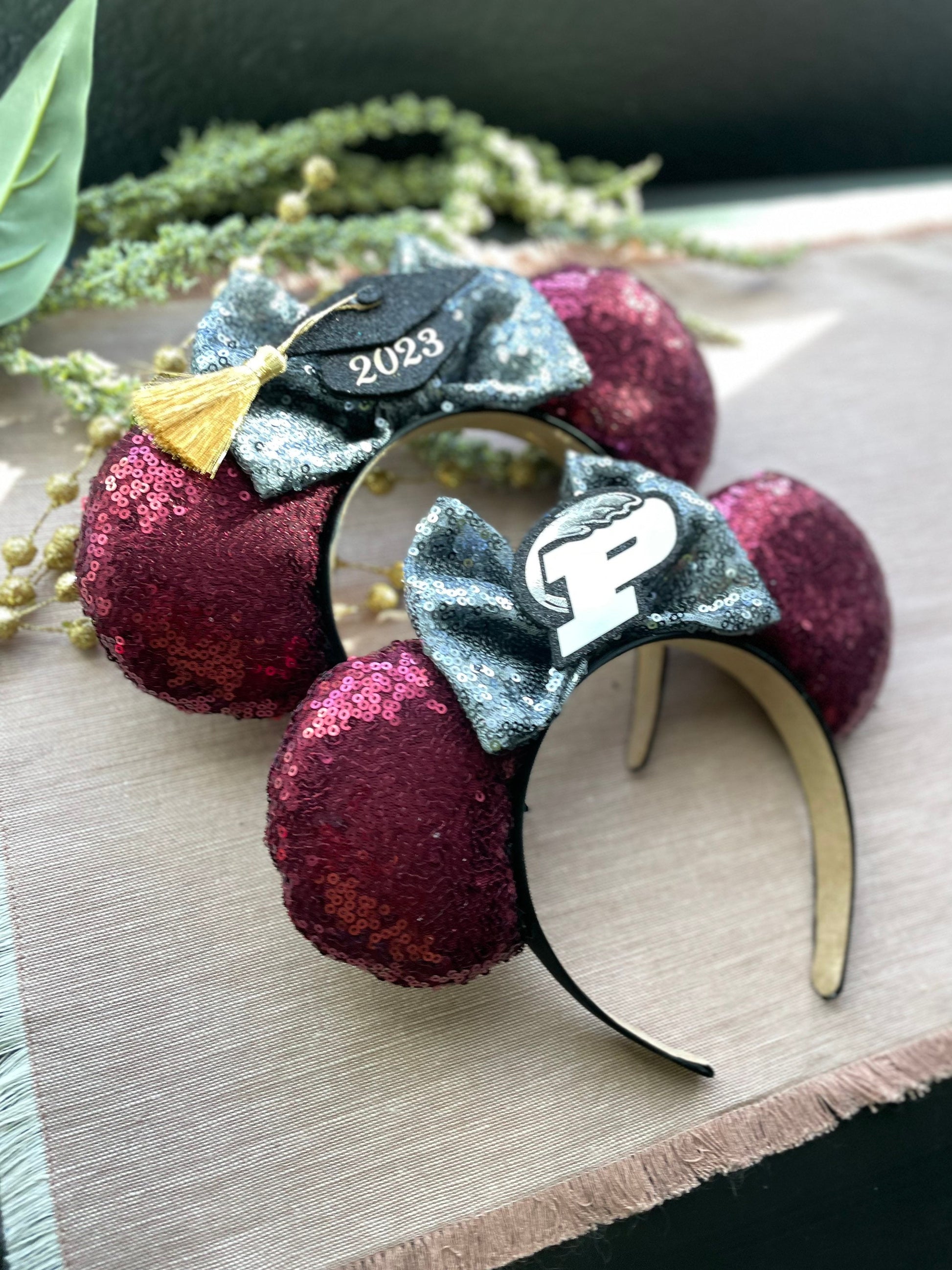 Graduation Minnie Mickey Ears - Customizable Graduation Mouse ears - Grad Ears, Graduation Minnie Ears, Grad Mickey Ears, Doctoral Tam ears