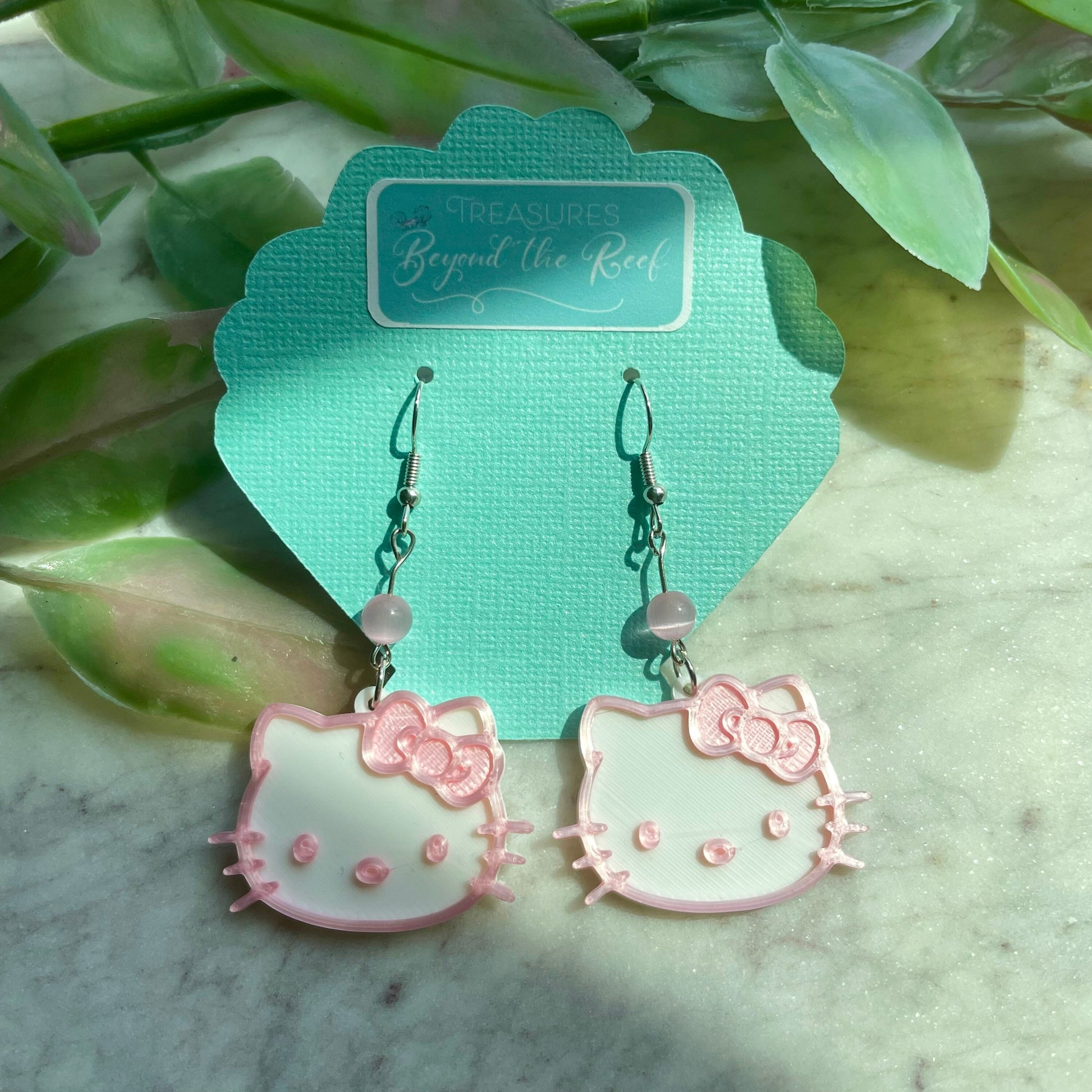 Kawaii Earrings - Sanrio Inspired earrings - Hello kitty earrings Cinnamoroll Earrings, kawaii inspired - cute bunny kitty earrings