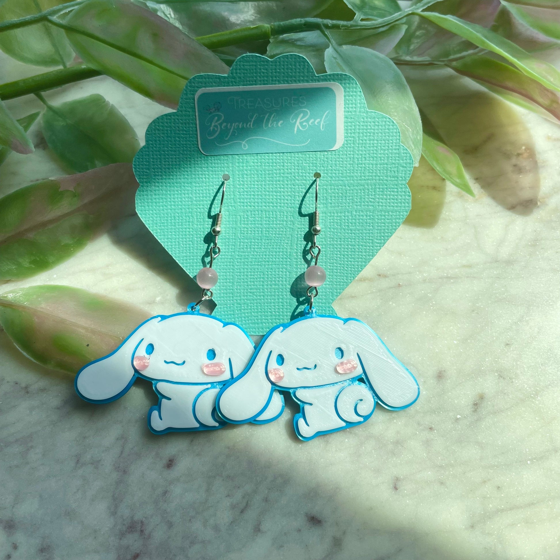 Kawaii Earrings - Sanrio Inspired earrings - Hello kitty earrings Cinnamoroll Earrings, kawaii inspired - cute bunny kitty earrings