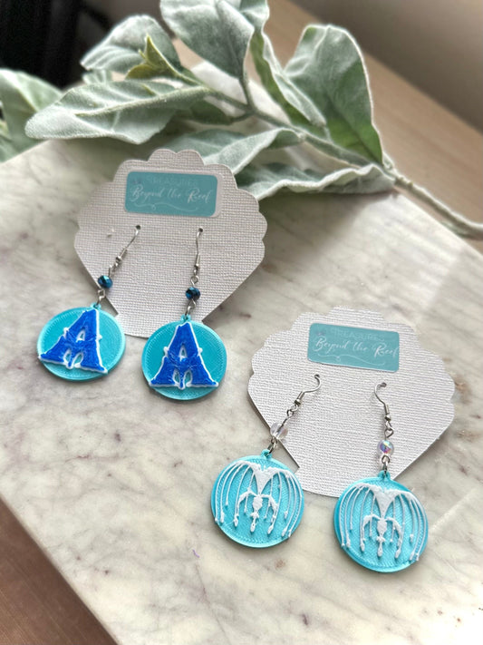 3D Printed Avatar Inspired Earrings - Pandora Avatar earrings - Woodsprite - Animal Kingdom Earrings - Spirit Tree