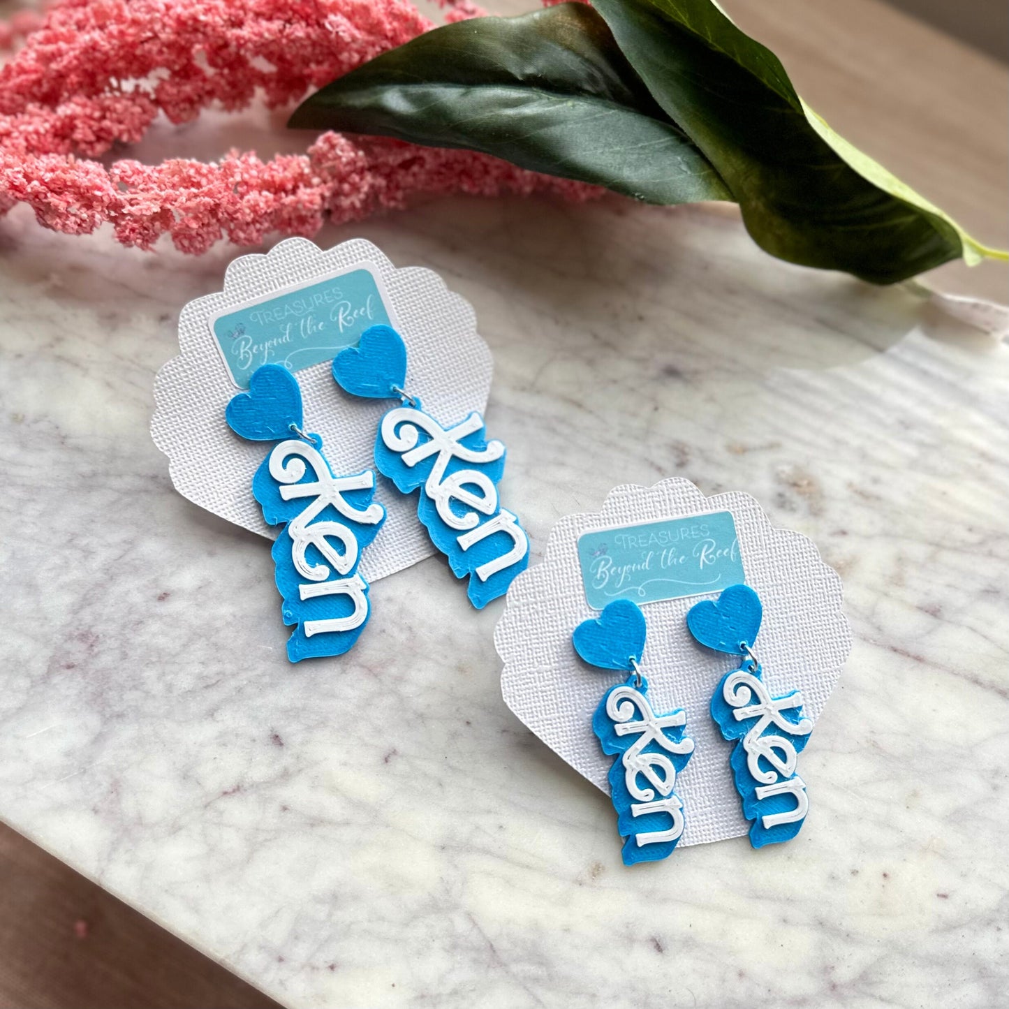 Doll inspired earrings - Hot Pink Doll earrings - Doll silhouette - Hot pink earrings - Pastel Pink earrings