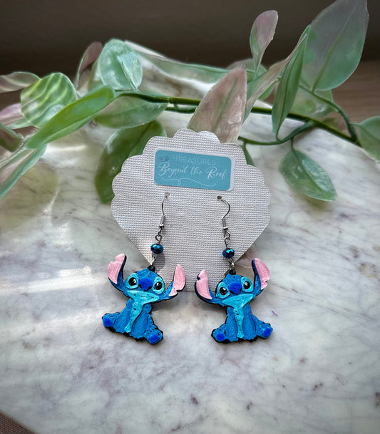Lilo & Stitch Earrings - Minnie shaped earrings - Lilo Minnie earrings - 3D printed Lilo Stitch earrings - Stitch Earrings - Ohana - 626 day