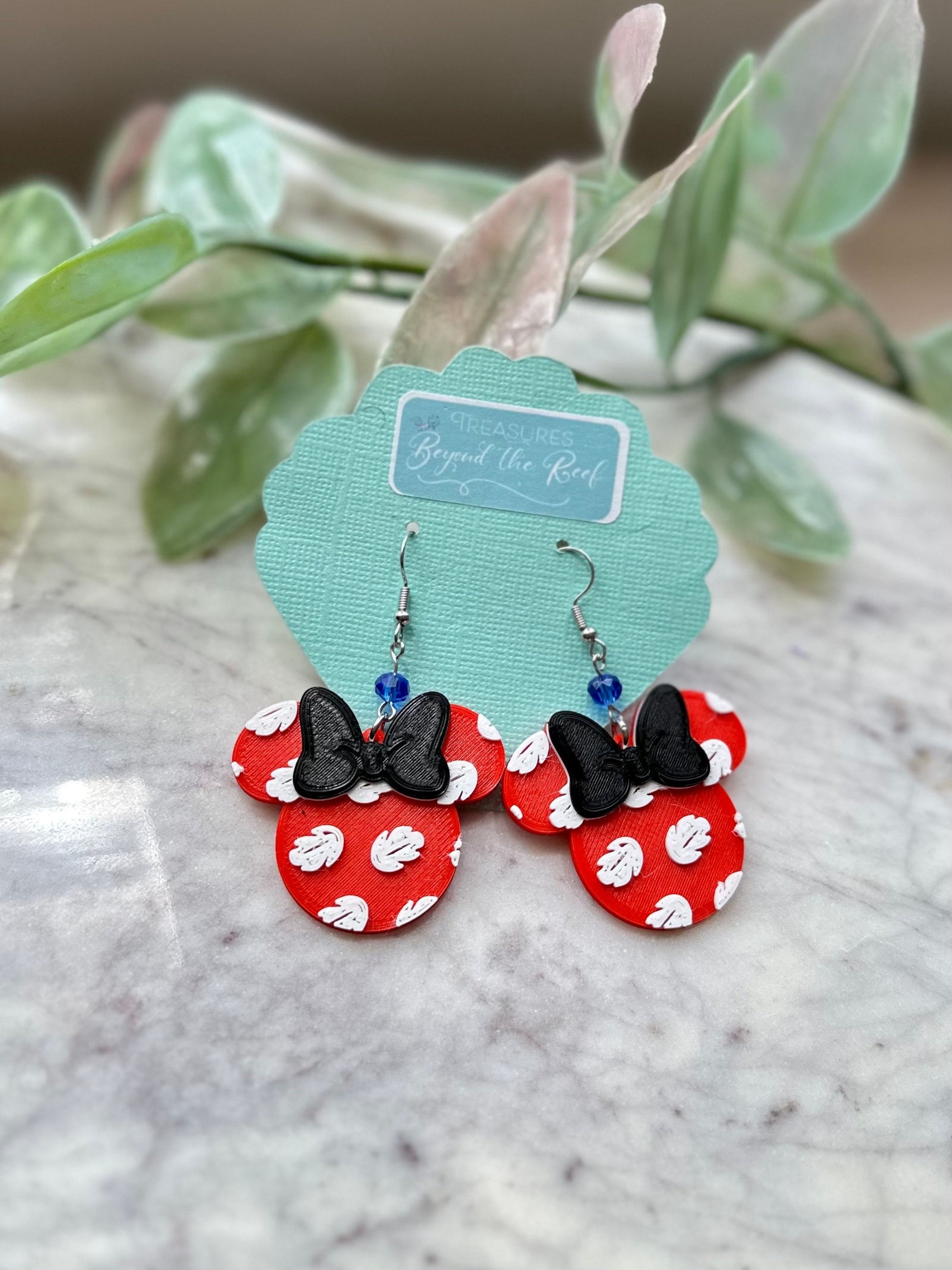 Lilo & Stitch Earrings - Minnie shaped earrings - Lilo Minnie earrings - 3D printed Lilo Stitch earrings - Stitch Earrings - Ohana - 626 day