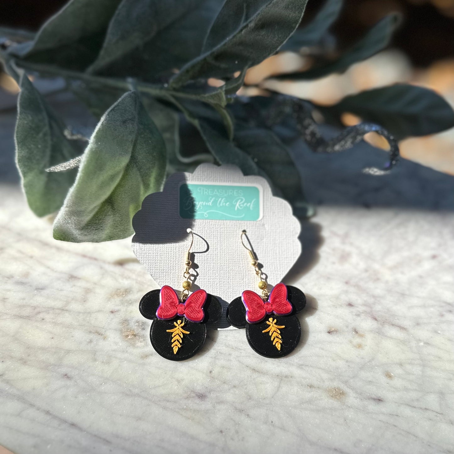 3D Printed Frozen Inspired Earrings - Anna of Arendelle earrings - Elsa Snowflake - Mickey Snowflake earrings - Winter Earrings