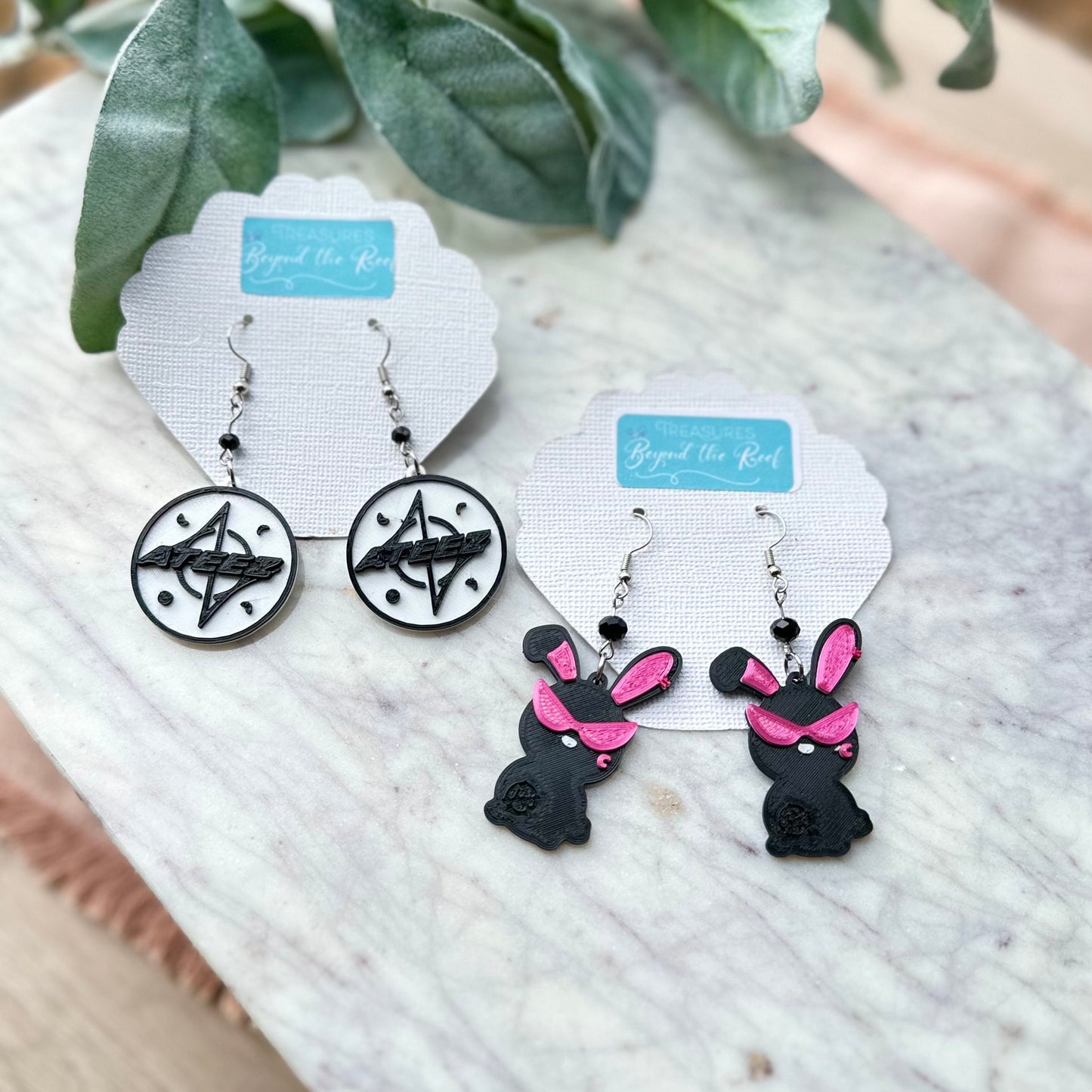 Ateez Earrings - ATINY - Aniteez - Sandeoki earrings - Crazy Form Bunny KPop earrings - Crazy Form Mito Bunny Rabbit