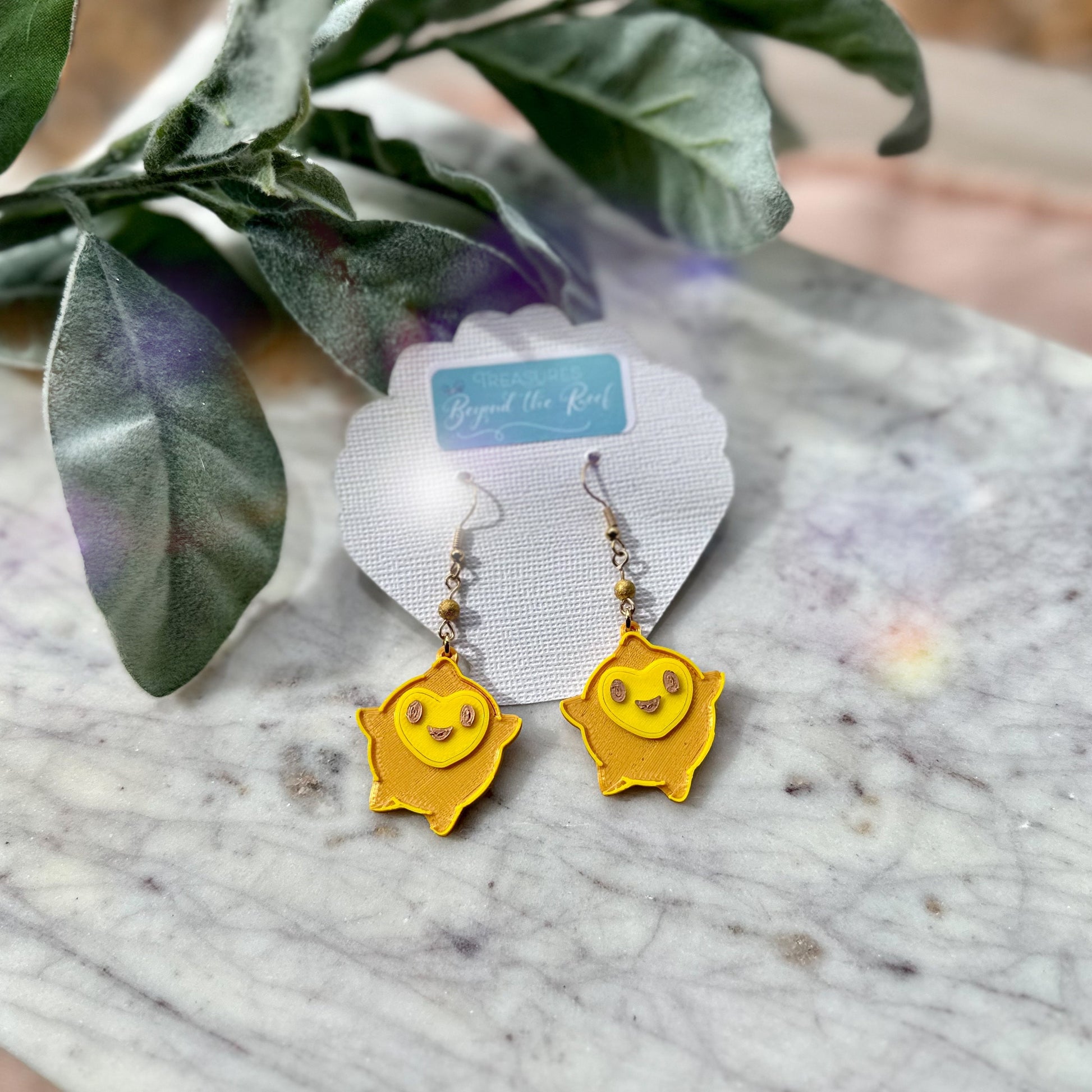 Cute Wishing Star earrings - Asha Wish Star - 3D printed wishing Star earrings