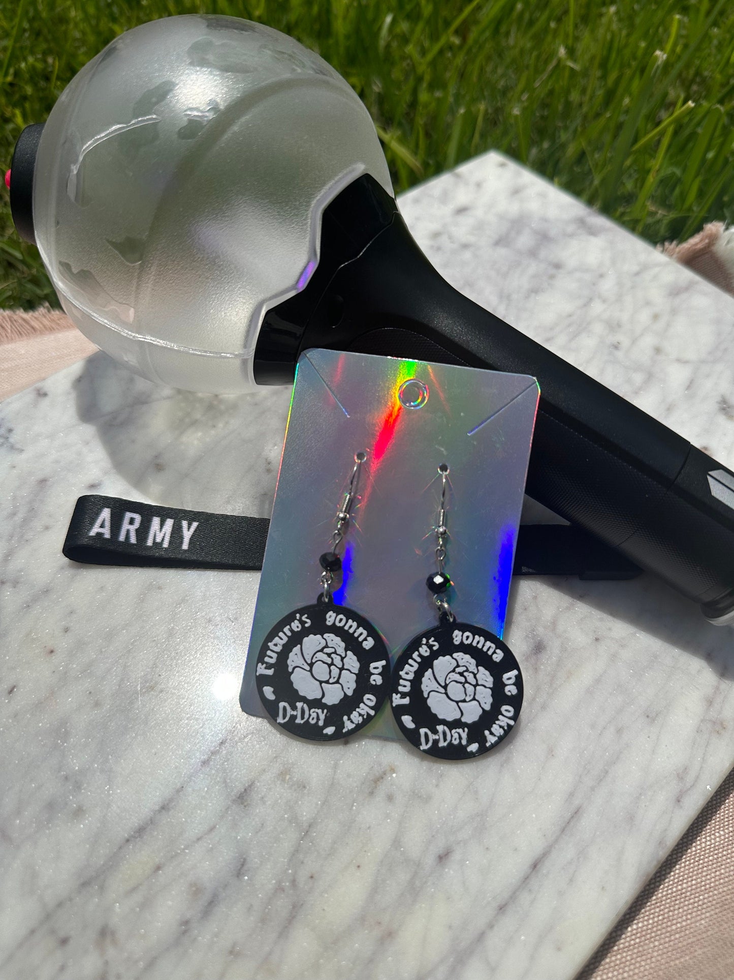 Suga Agust D Tour D-Day The Movie Earrings, Agust D, Min Yoongi Earrings, BT21 Shooky earrings - Future's gonna be okay earrings, AMYGDALA