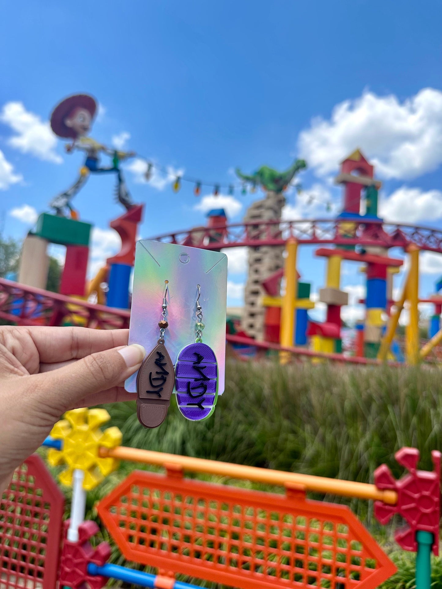 Toy Story 3D Printed earrings - Woody's Boot Andy Earrings - Buzz Shoe Earrings - Pixar fest - Woody Buzz