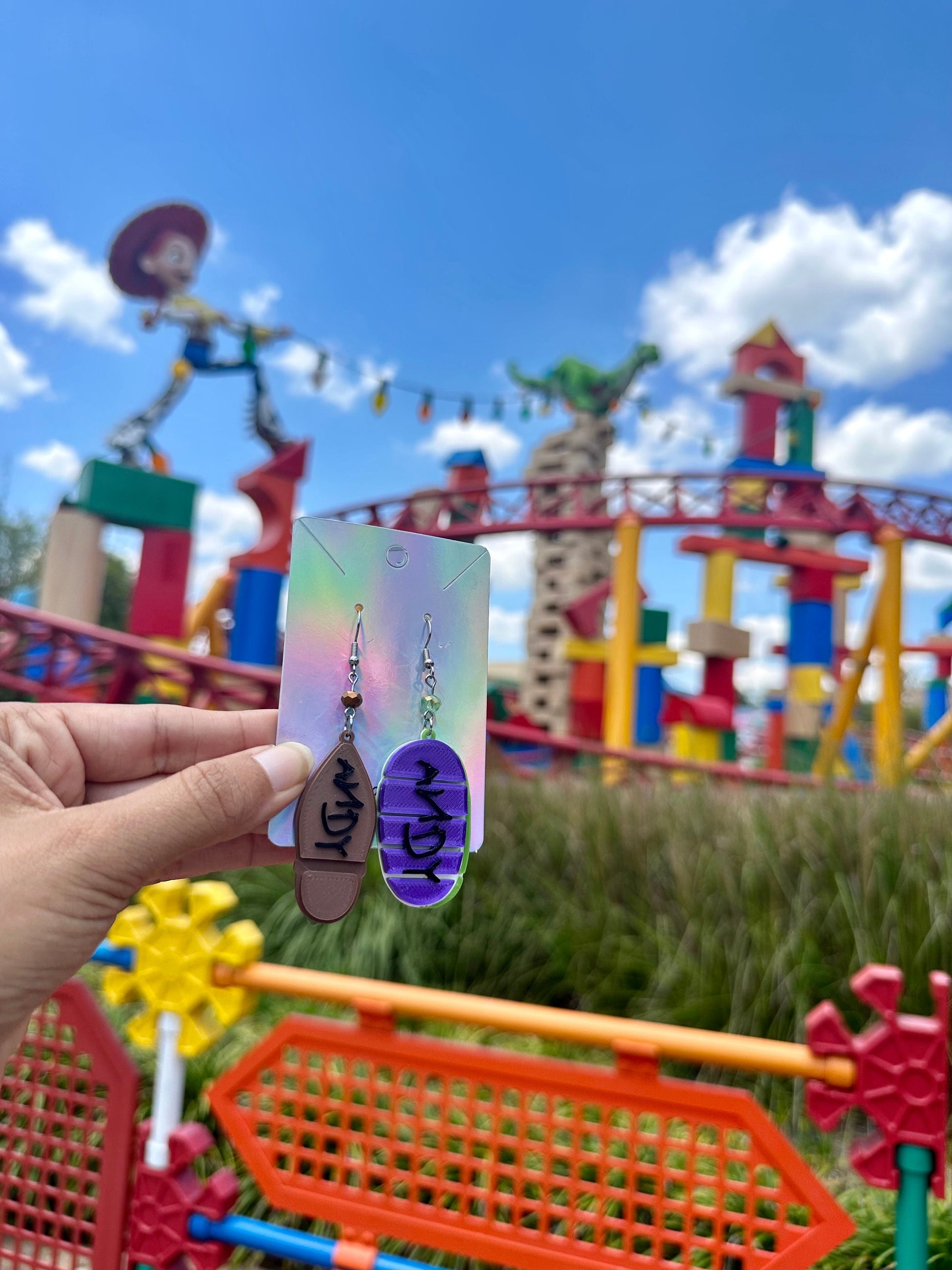 Toy Story 3D Printed earrings - Woody's Boot Andy Earrings - Buzz Shoe Earrings - Pixar fest - Woody Buzz