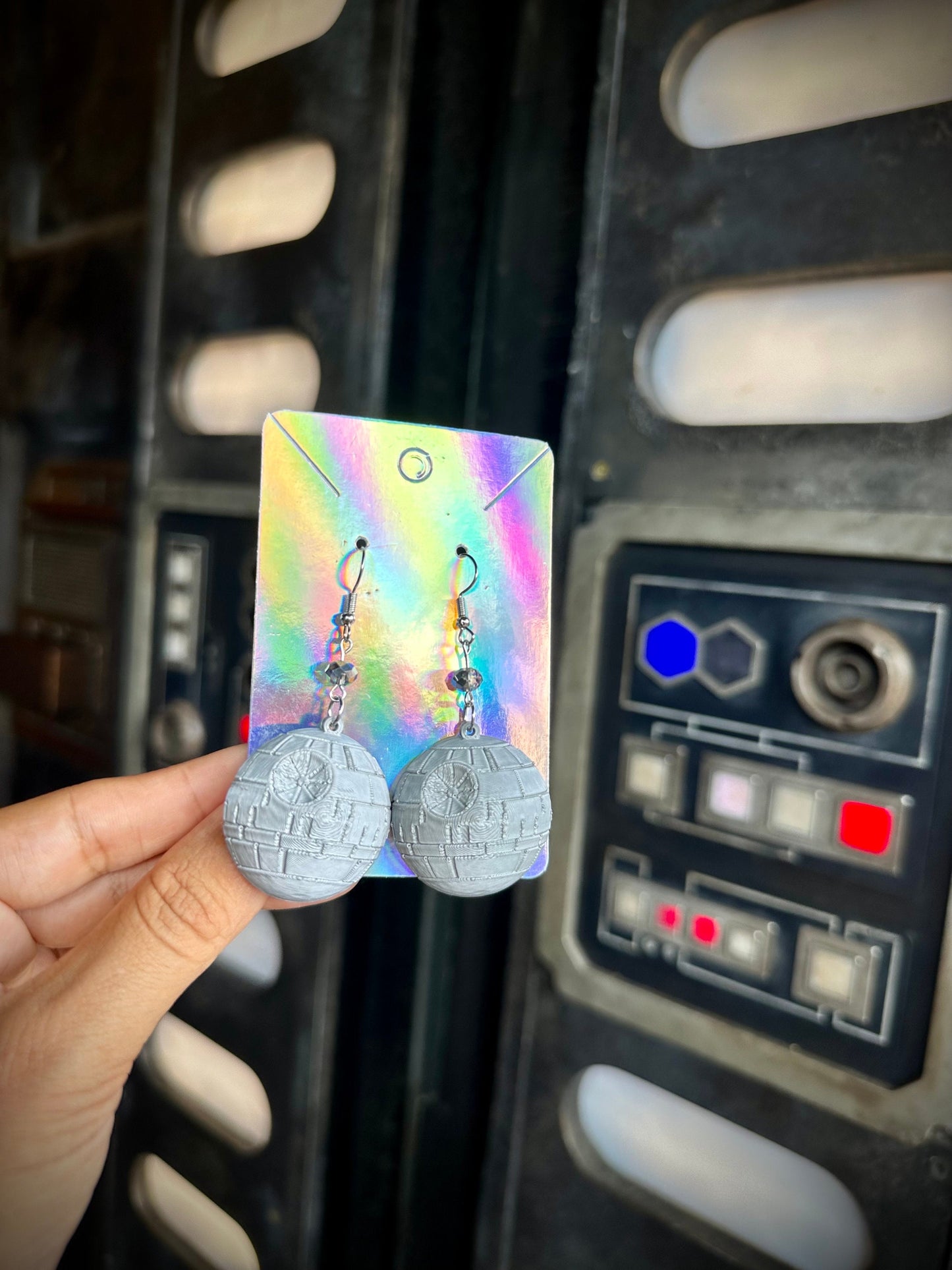 Death Star earrings - 3D Printed earrings - Star Wars inspired earrings - Galaxy’s Edge - May the force - Darth Vader - Empire