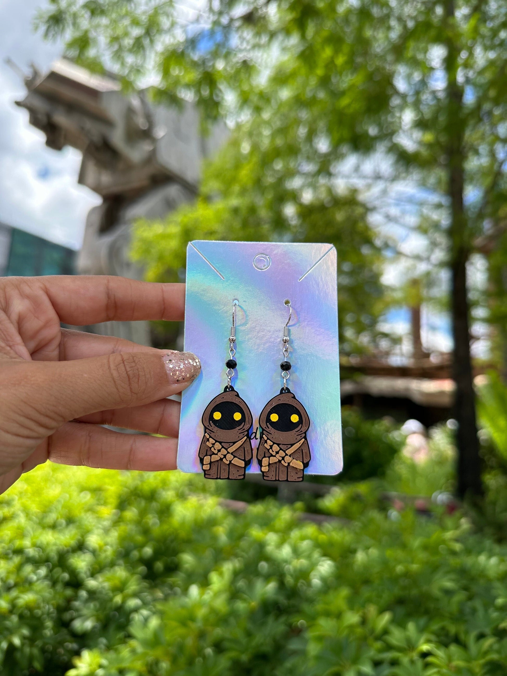 Jawa earrings - 3D Printed earrings - Star Wars inspired earrings - Galaxy’s Edge - May the force Jawas