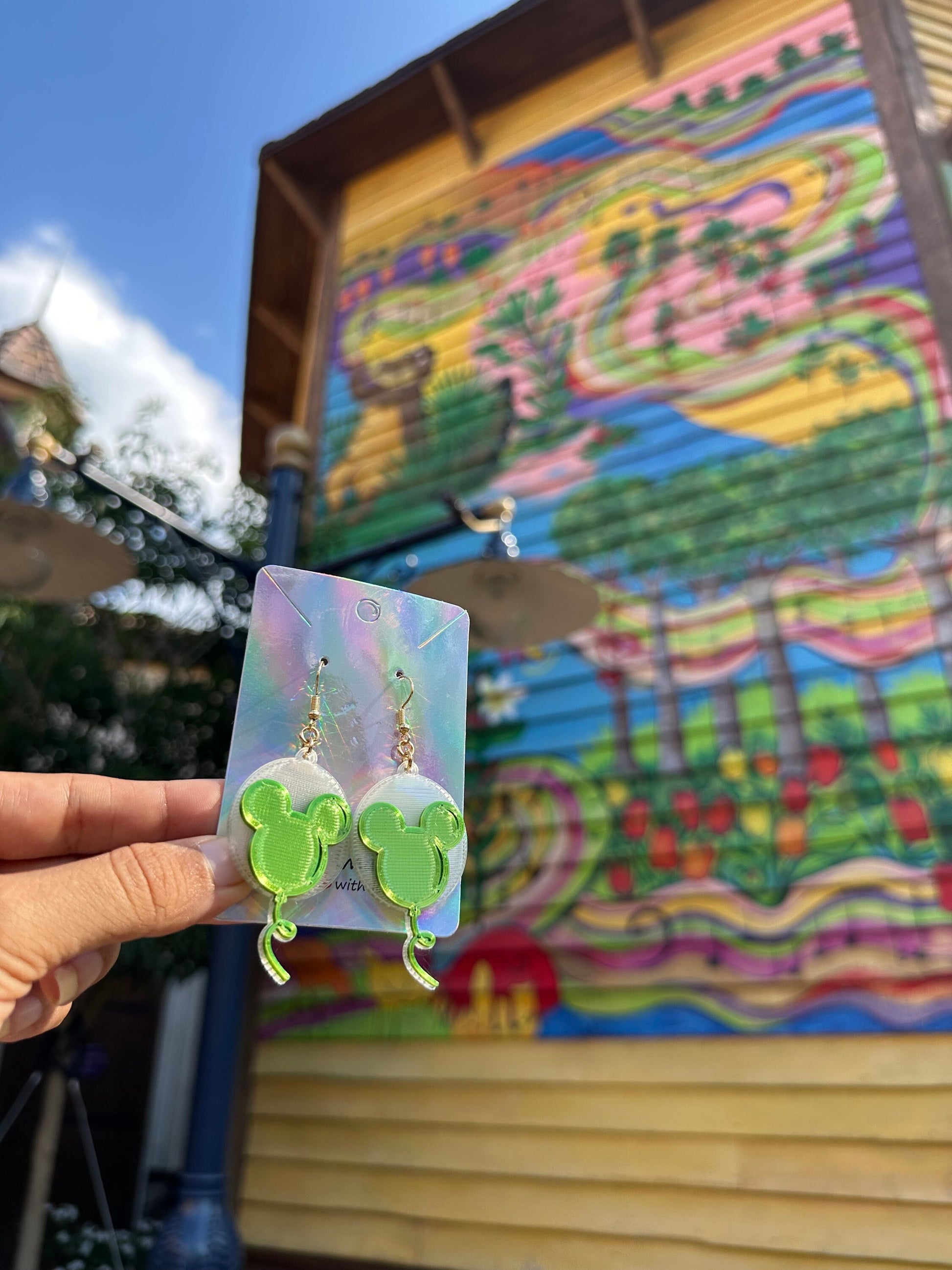 Princess Frog Earrings - Tiana Bayou Adventure inspired earrings - Princess Tiana 3D printed earrings - Lotus Flower - Princess Crown