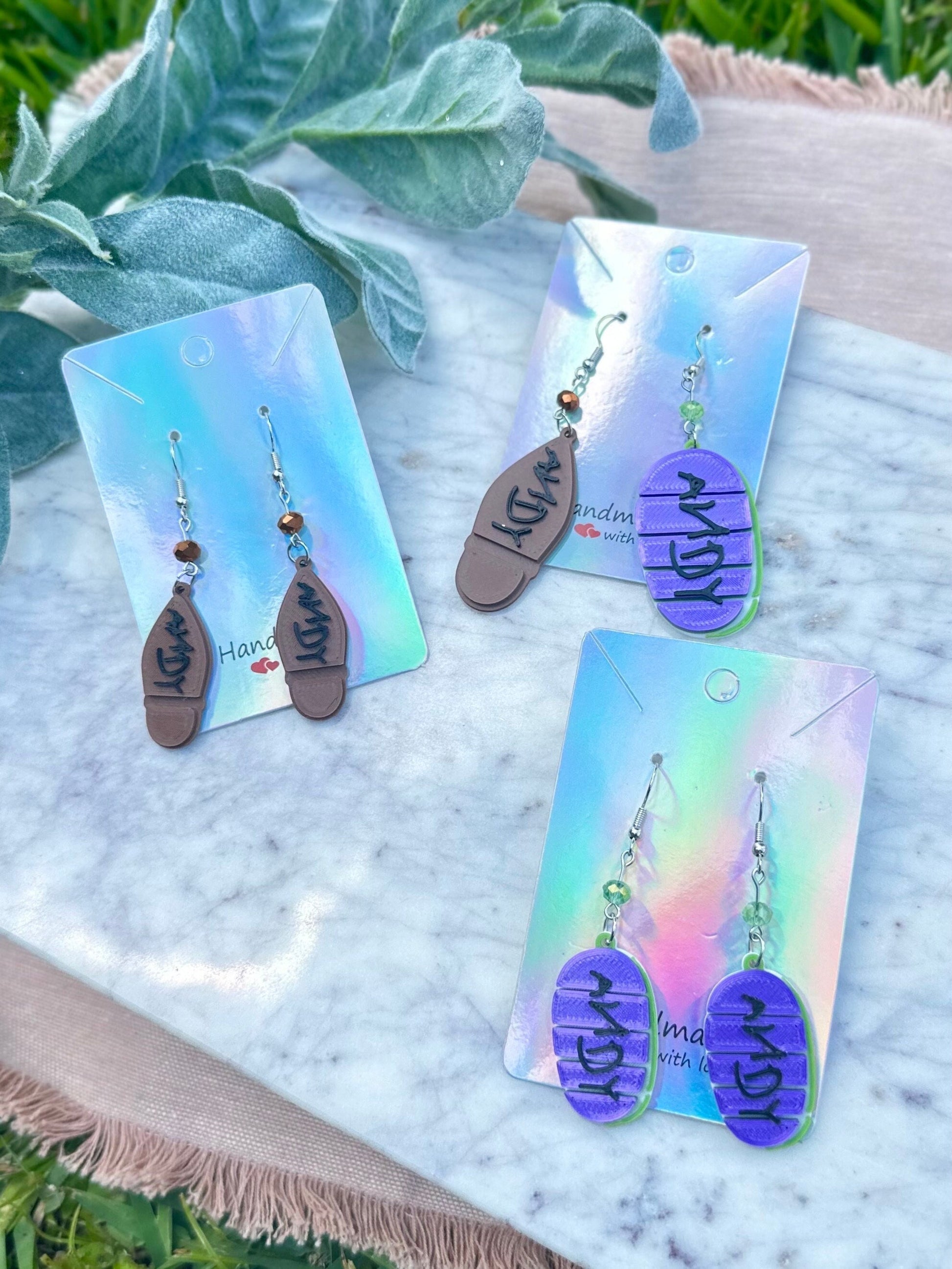 Toy Story 3D Printed earrings - Woody's Boot Andy Earrings - Buzz Shoe Earrings - Pixar fest - Woody Buzz