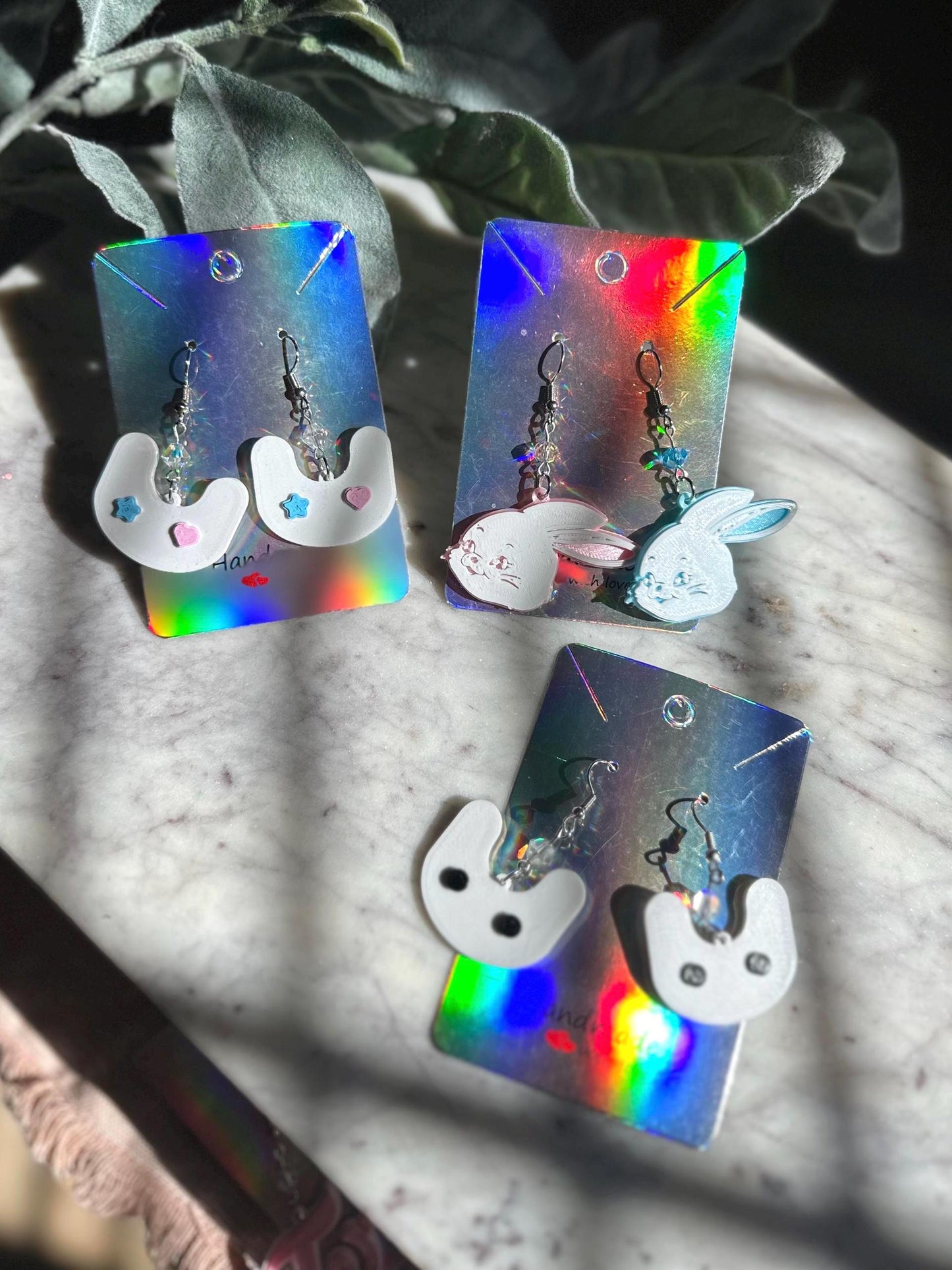 Kpop Earrings - Stray kids SKZ Ateez Earrings - ATINY - Crazy Form Bunny - Twice Once - BLINKS - Bts army - nwjn bunny earring fan stick exo