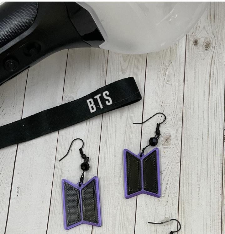 Kpop Earrings - Stray kids SKZ Ateez Earrings - ATINY - Crazy Form Bunny - Twice Once - BLINKS - Bts army - nwjn bunny earring fan stick exo
