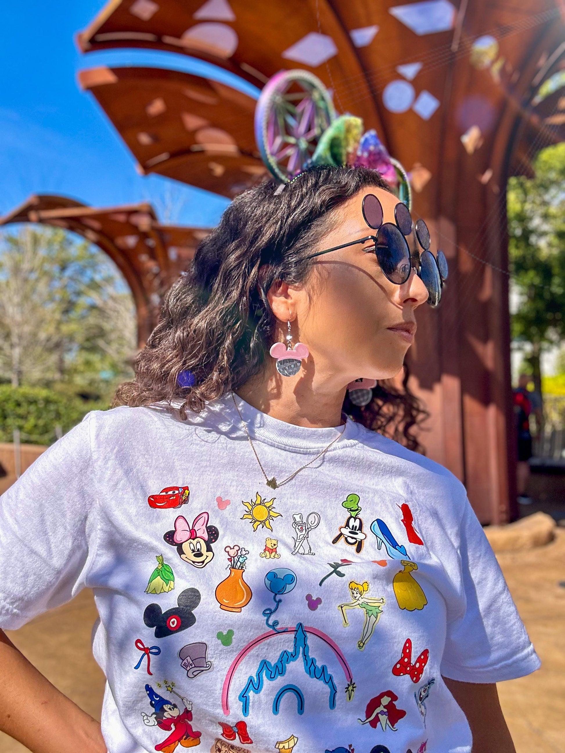 Food and Wine Festival earrings - Epcot Food and Wine Epcot Earrings 3D printed Epcot inspired earrings - Wine earrings Mickey Wine glass