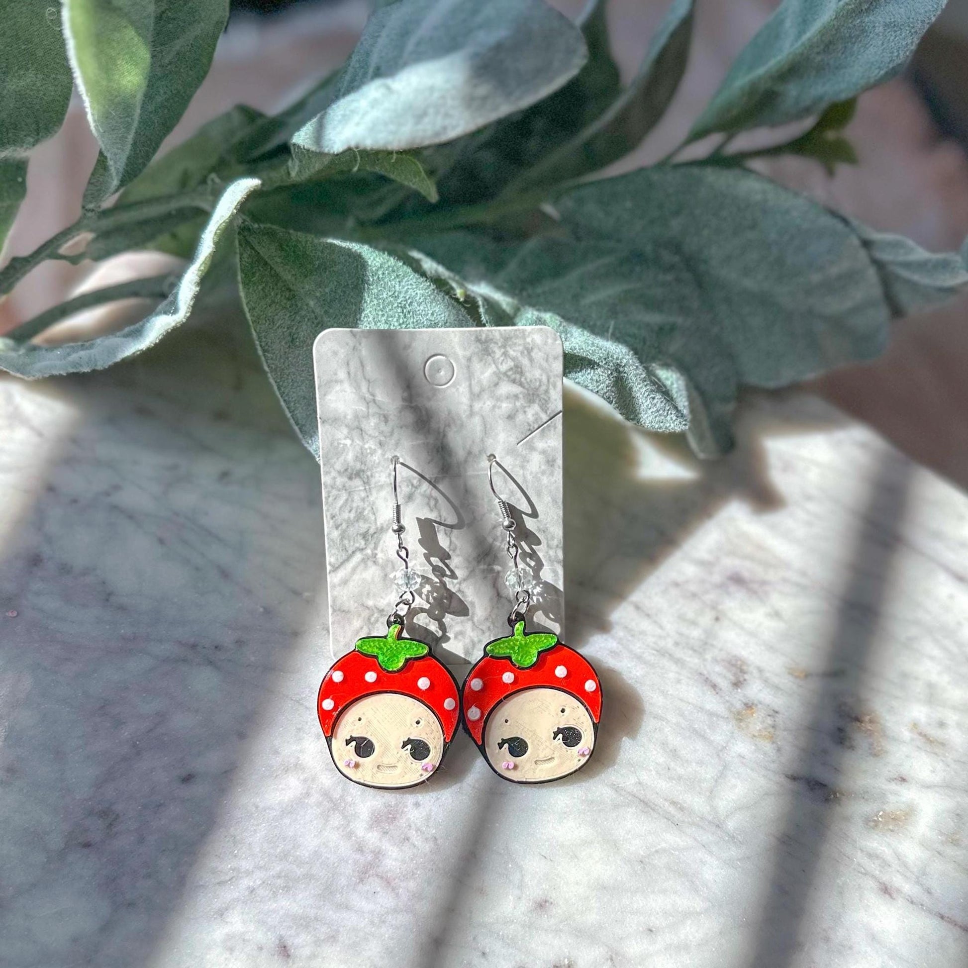 Sonny Angel Inspired Earrings: 3D Printed Kawaii Bunny, Deer, Strawberry
