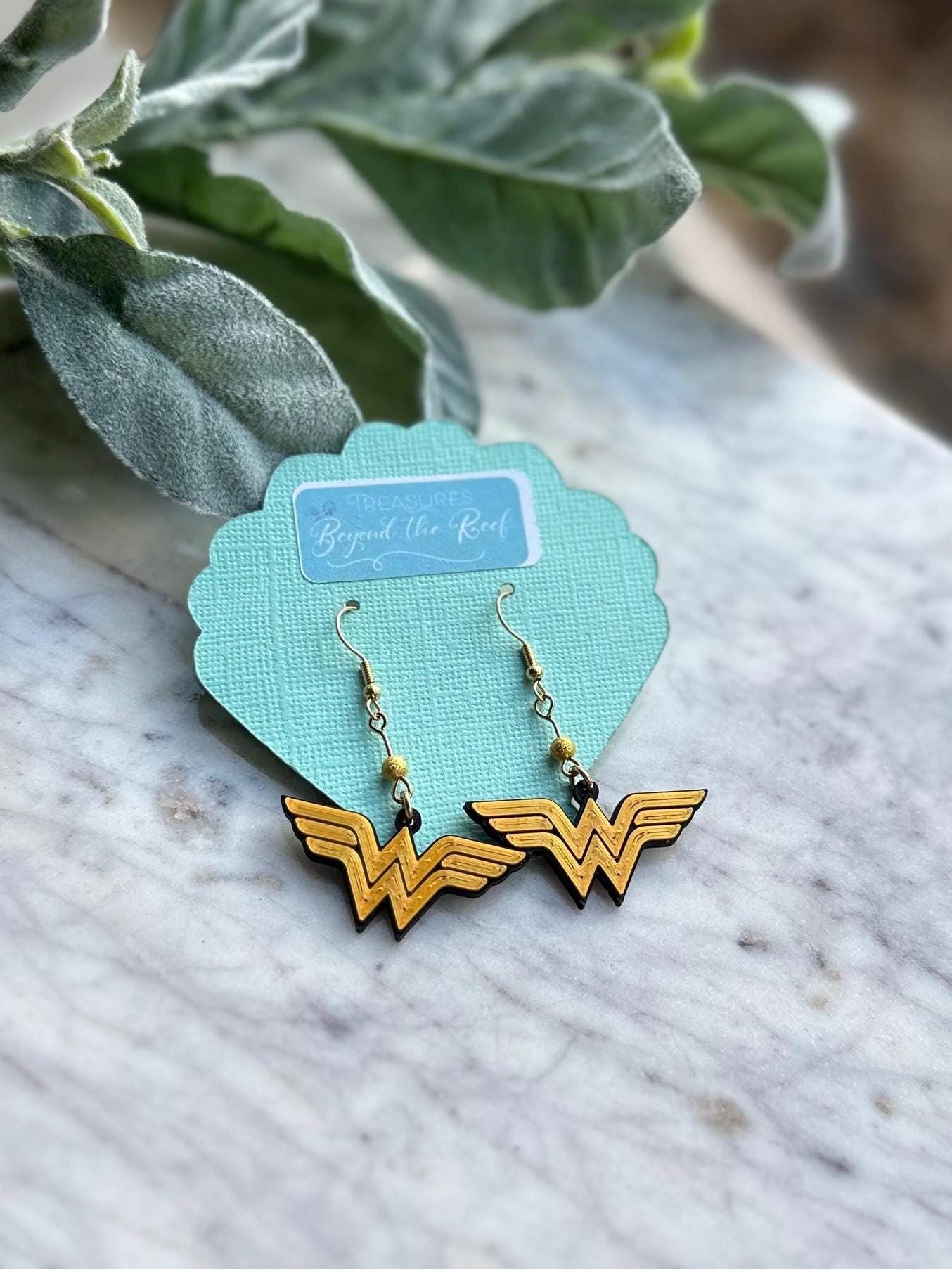 Super Hero Earrings - 3D printed Justice League earrings - Wonder Woman earrings - Superman - Batman- The Flash earrings - Cosplay earrings