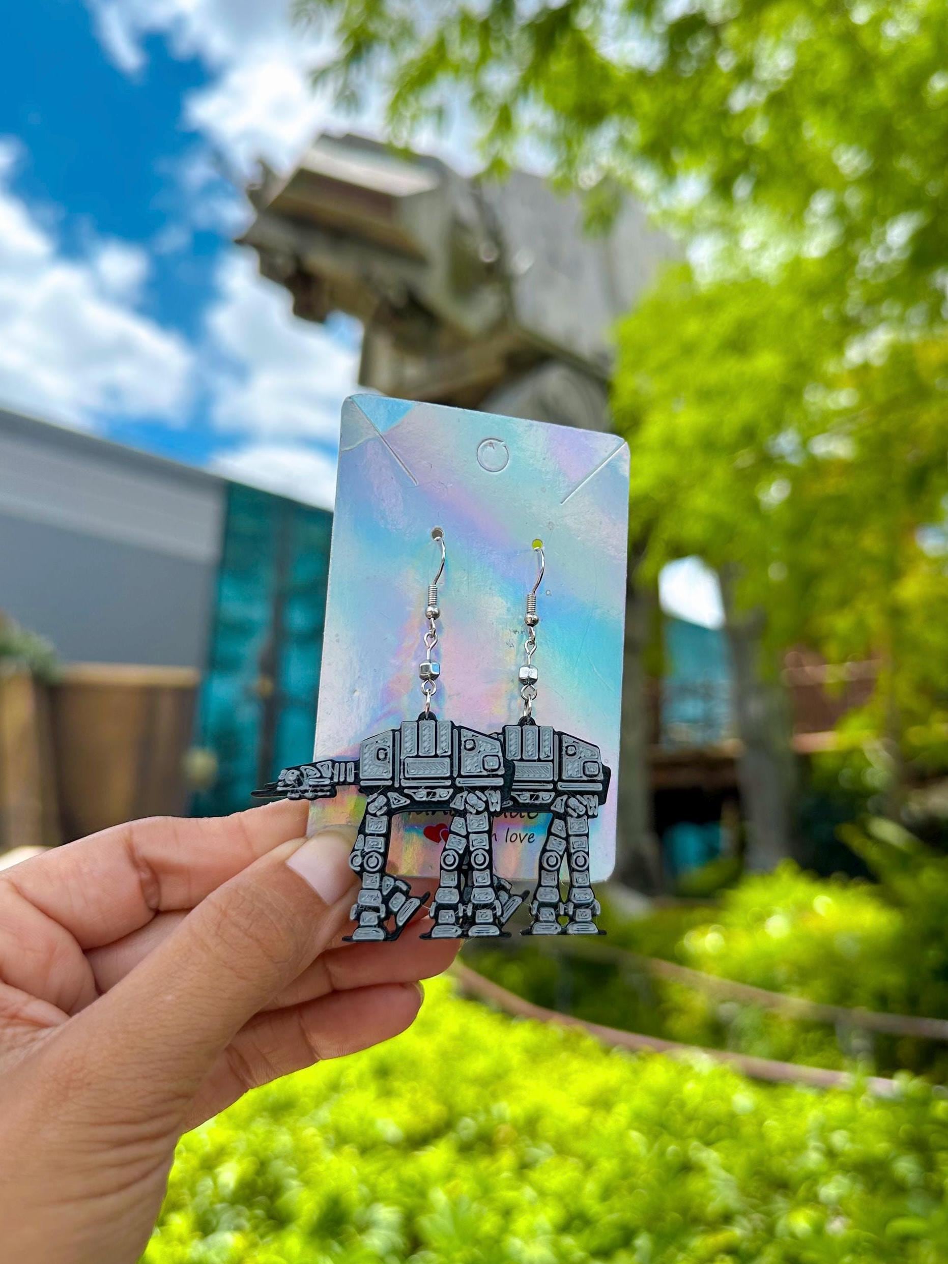 AT-AT Walker Earrings - 3D printed Star Wars earrings - May the 4th earrings - Galatic Empire First Order