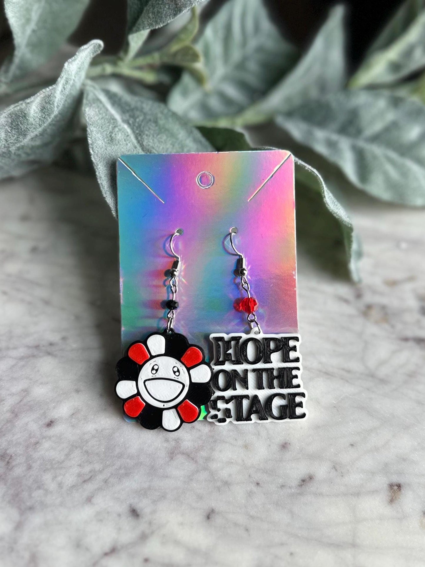 Jhope Hope on the Stage Earrings, Jung Hoseok, BTS earrings - HOBI Flower - Army earrings