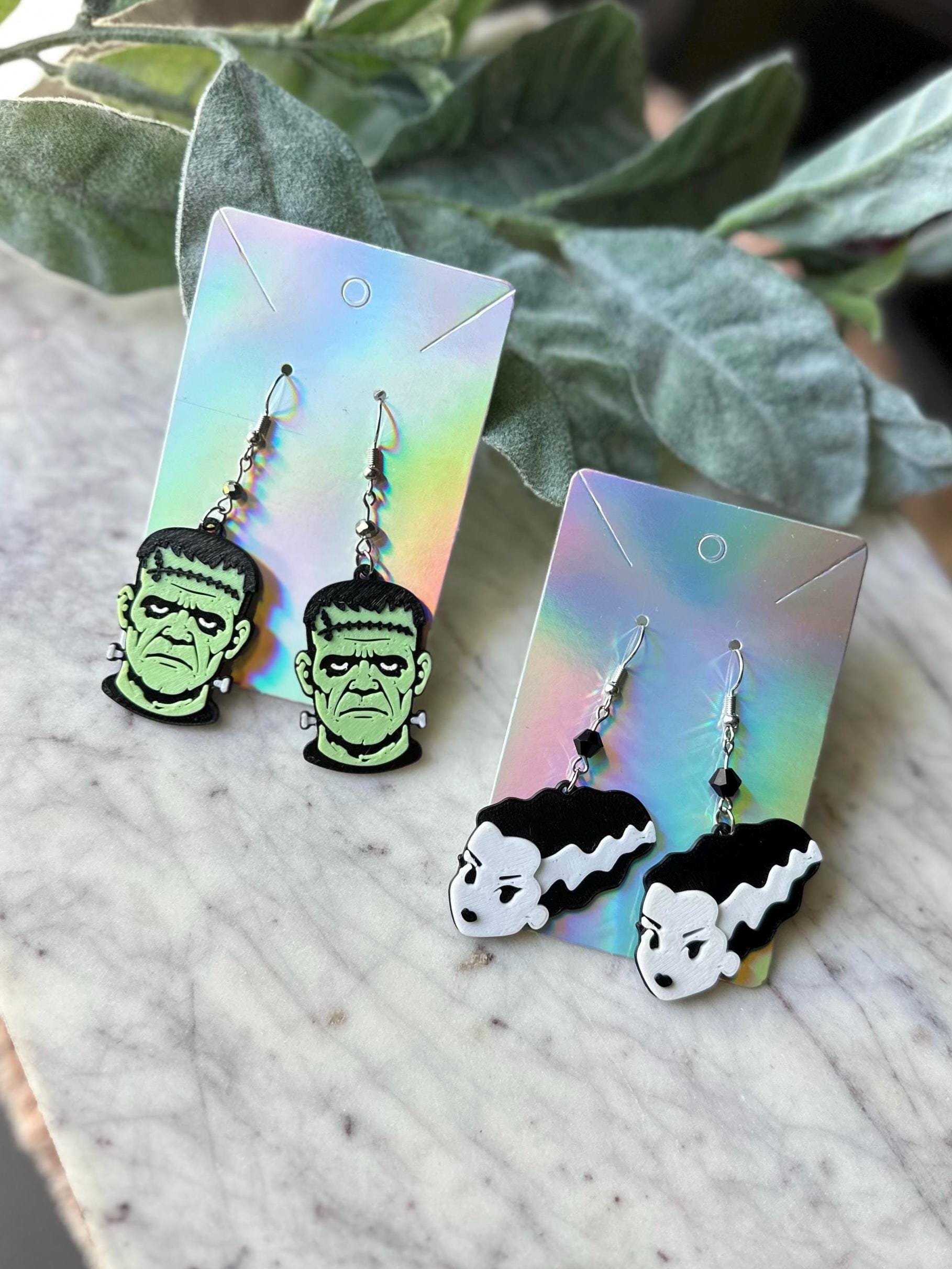 Monster earrings - Frankenstein earrings - Bride of Frankenstein - Universal Epic Universe earrings - Dark Universe