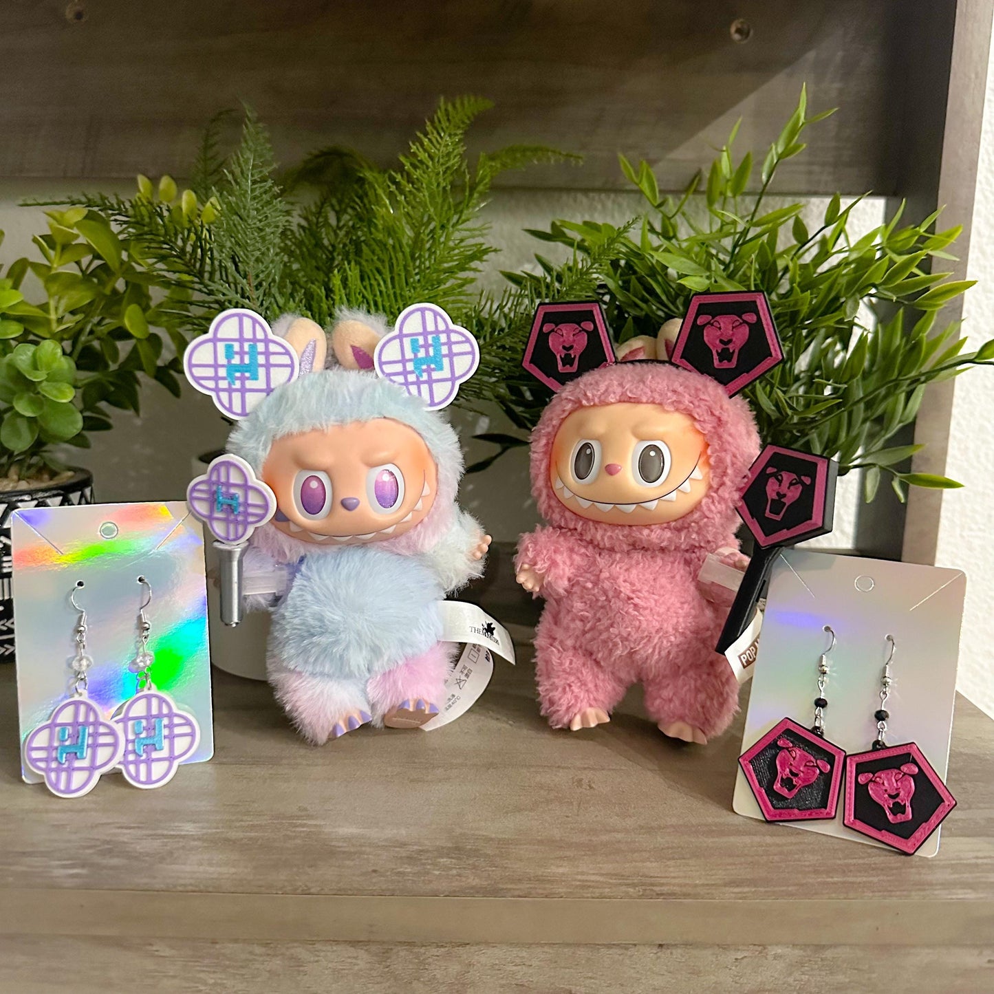 K-Pop Hunters Inspired Ears Headbands Saja Boys & Huntrix Earrings - Labubu Huntr/x Saja boys Fan Light Stick Doll Accessory Kpop Lightstick