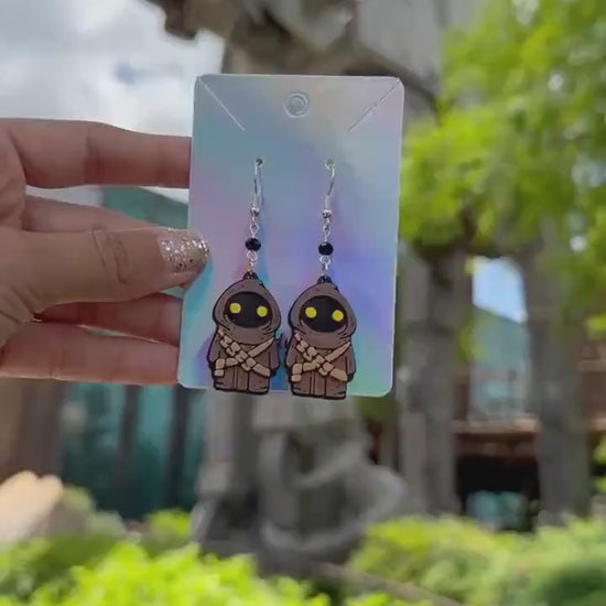 Jawa earrings - 3D Printed earrings - Star Wars inspired earrings - Galaxy’s Edge - May the force Jawas