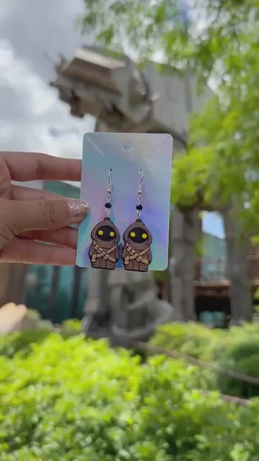 Jawa earrings - 3D Printed earrings - Star Wars inspired earrings - Galaxy’s Edge - May the force Jawas
