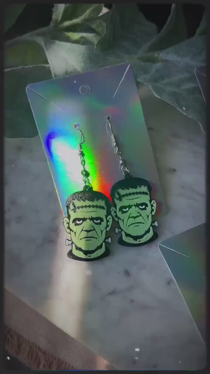 Monster earrings - Frankenstein earrings - Bride of Frankenstein - Universal Epic Universe earrings - Dark Universe