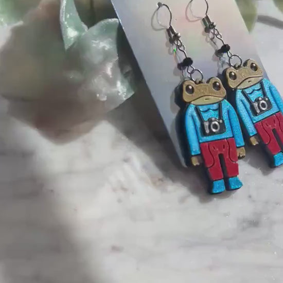 Bad Bunny Concho earrings -  3D Printed Puerto Rican earrings - Frog earrings - Bad Bunny