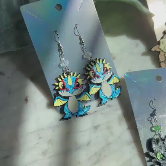 Stormfly, Meatlug earrings How to train your dragon Inspired Earrings - Dragon earrings - Toothless  Lightfury Isle of Berk  Epic Universe