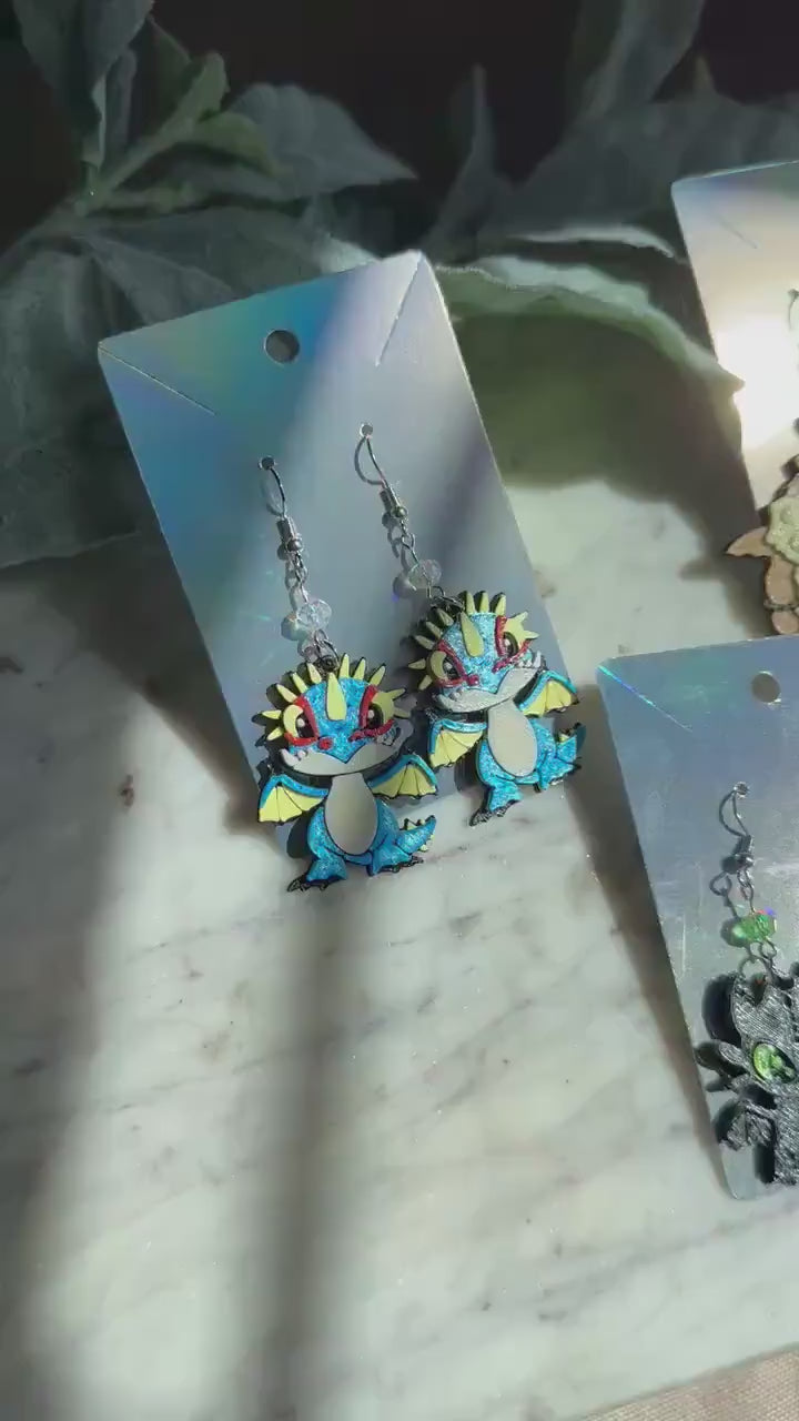Stormfly, Meatlug earrings How to train your dragon Inspired Earrings - Dragon earrings - Toothless  Lightfury Isle of Berk  Epic Universe